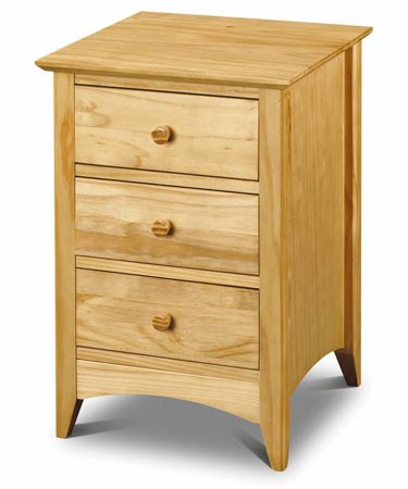 Julian Bowen Barcelona Natural Pine Bedside Chest of Drawers