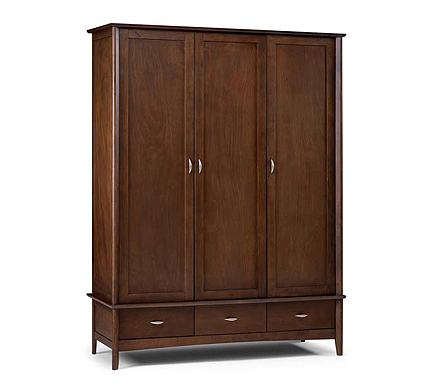 Julian Bowen Clearance - Ada Solid Wood 3 Door Wardrobe