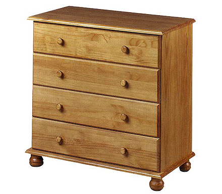 Julian Bowen Clearance - Pickwick Pine 4 Drawer Chest