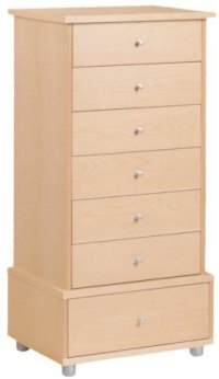 Julian Bowen Ginza Beech Veneer 7 Drawer Chest