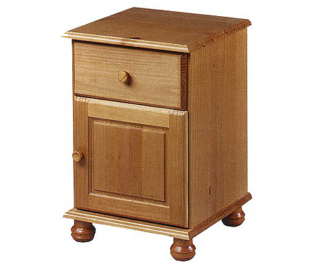 Julian Bowen Hamilton Pine 1 Door 1 Drawer Bedside Table