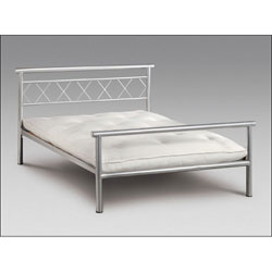Julian Bowen Ipanema 5ft Kingsize Bedstead - Aluminium Finish