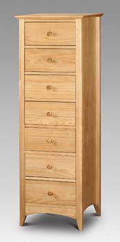 Julian Bowen Kendal 7 Drawer Narrow Chest