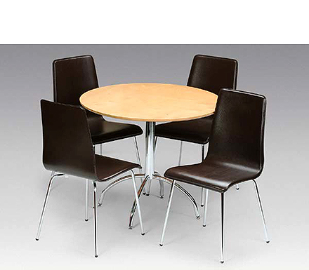 Julian Bowen Modi Leather Round Dining Set