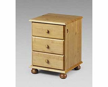 Julian Bowen Pickwick 3 Drawer Bedside Table