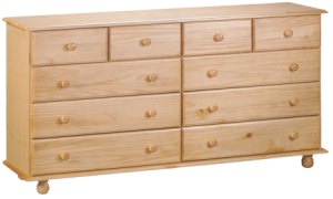 Julian Bowen Pine 10 Drawer Chest