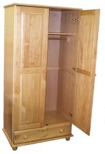 Julian Bowen Pine 2 Door Combination Wardrobe