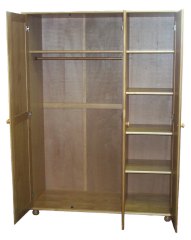 Pine 3 Door Triple Wardrobe