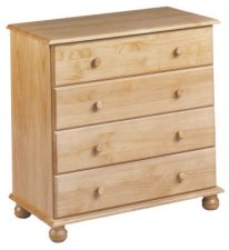 Julian Bowen Pine 4 Drawer Chest