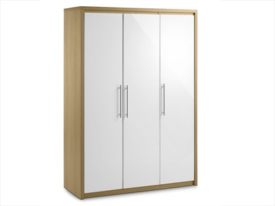 Julian Bowen Stockholm 3 Door Hanging Wardrobe Small Single