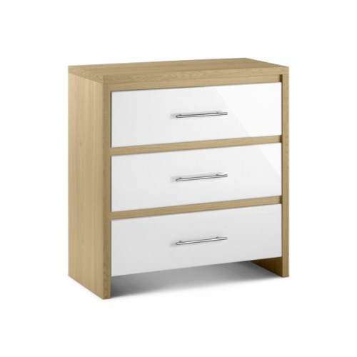 Stockholm 3 Drawer Chest in Light