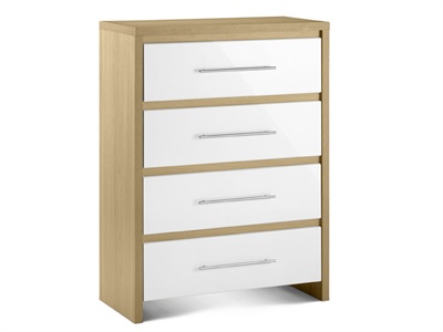 Julian Bowen Stockholm 4 Drawer Chest Small Single (2