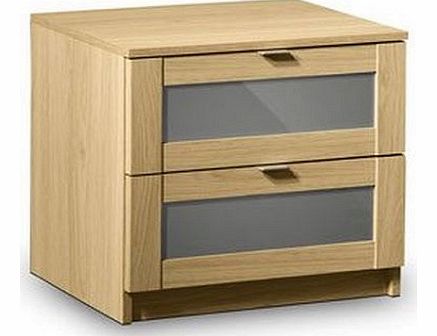 Strada 2 Drawer Bedside Cabinet