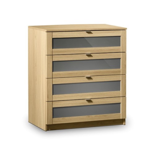 Strada 4 Drawer Chest in Light Oak