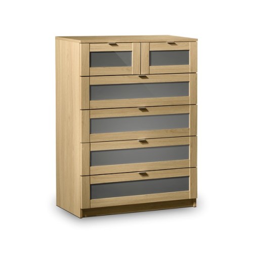 Strada 42 Drawer Chest in Light Oak