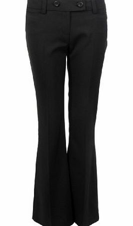 Juliets Kiss Womens Black Flared Formal Trousers Ladies (18 - Black)