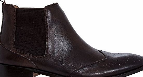 Juliets Kiss Womens Jasper James Black Leather Chelsea Boot Ladies (6 - Black)