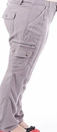 Juliets Kiss Womens Stone Cargo Trousers Ladies (UK 12 - EU 40 - Stone)