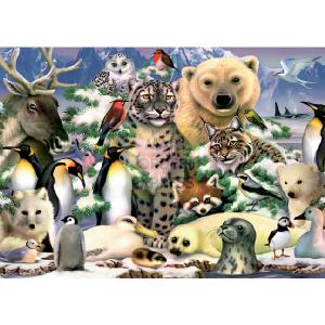 Jumbo Animals In The Snow 1000 Piece Jigsaw Puzzle