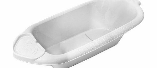 Junior Joy Baby Bath with Plug (White)