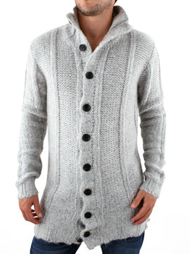 Grey Long Cardigan