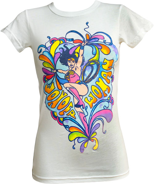 Ladies Swirly Wonder Woman T-Shirt from Junk Food