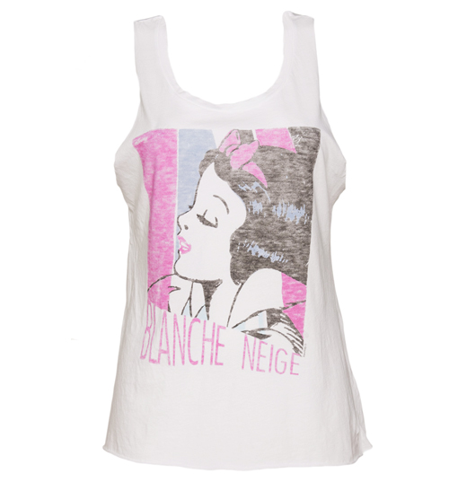 Ladies White Blanche Neige Snow White Scoop Neck