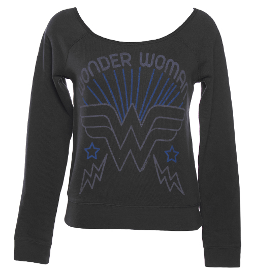 Ladies Wonder Woman Lightning Logo Off The