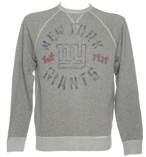 Mens Grey Marl New York Giants Pullover