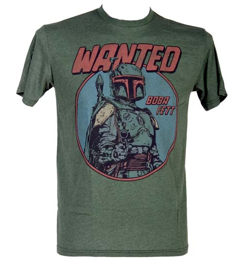 Mens Wanted Boba Fett T-Shirt from Junk Food