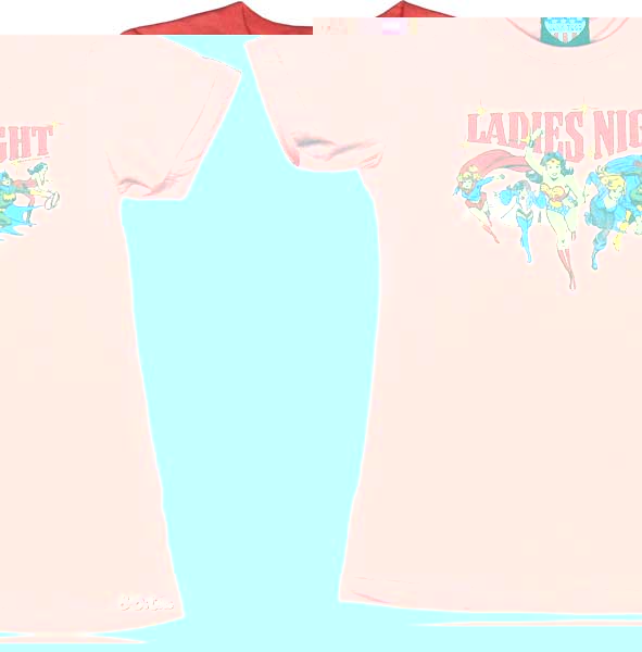 Red Super Heroes Ladies Night T Shirt from Junk Food