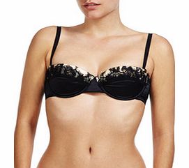 Just Cavalli Black and leopard balconette bra