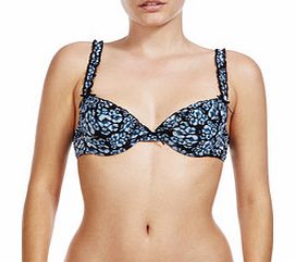 Just Cavalli Black underwired push-up bra