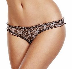 Just Cavalli Brown leopard print Brazilian briefs