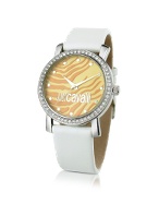 JC Moon - Beige Zebra Swarovski Dial Dress Watch