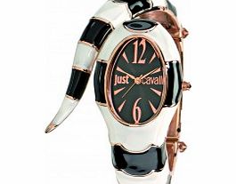 Just Cavalli Ladies Black and White Poison Watch