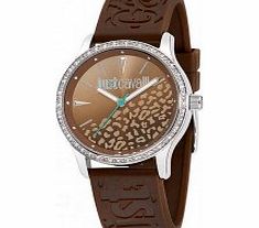 Just Cavalli Ladies Brown Huge Watch