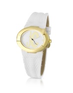 Link C - White Logo Dial Lizard Stamped Strap