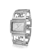 Just Cavalli Squared - Swarovski Frame Logo Link Bracelet Watch