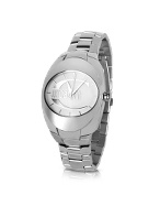 Wave -White Logo Dial Stainless Steel Bracelet