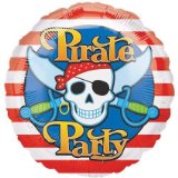 Printed Foil Balloon (18in, round) - Pirate Party