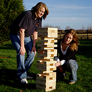 JUST GREEN MEGA HI TOWER - WOODEN STACK TOWER GARDEN GAME