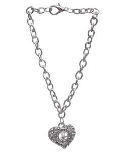 Justin Bieber Crystal Heart Bracelet