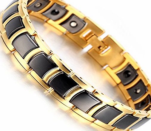 K Mega Jewelry Tungsten Magnetic Hematite Mens Bracelet 8.2`` B1371, with Gift Bag