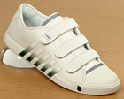 K-Swiss Moulton White/Green Leather 3 Strap