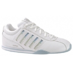 K-Swiss Womens Kallin Stripe Shifter Trainer White/Angel Blue/Silver