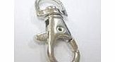 10 x Platinum Plated Strong Swivel Trigger Clip Key Rings - 14x39mm - A5448