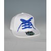 Urban Hip Hop Shoe Lace Cap (White/Blue)