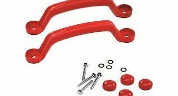 KBT RED HANDGRIPS SET (2) - GRAB HANDLES -CLIMBING FRAME-