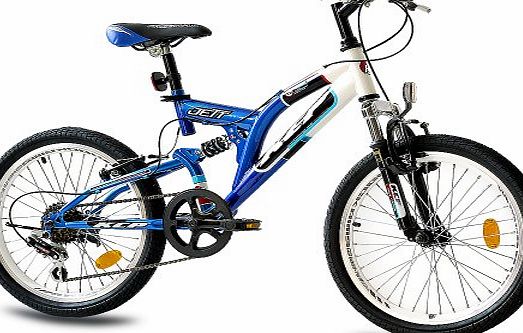 KCP 20`` KCP MOUNTAIN BIKE KIDS JETT FSF 6 speed SHIMANO white blue (wb) - (20 inch)